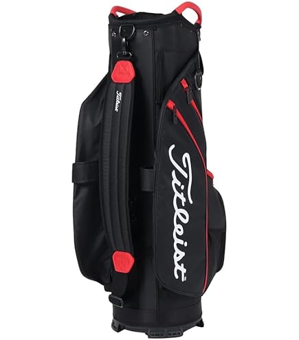 Titleist セルフスタンドキャディバッグ ブラック/レッド タイトリスト プレイヤーズ4 スタンドバッグ全モデル（2019-2022